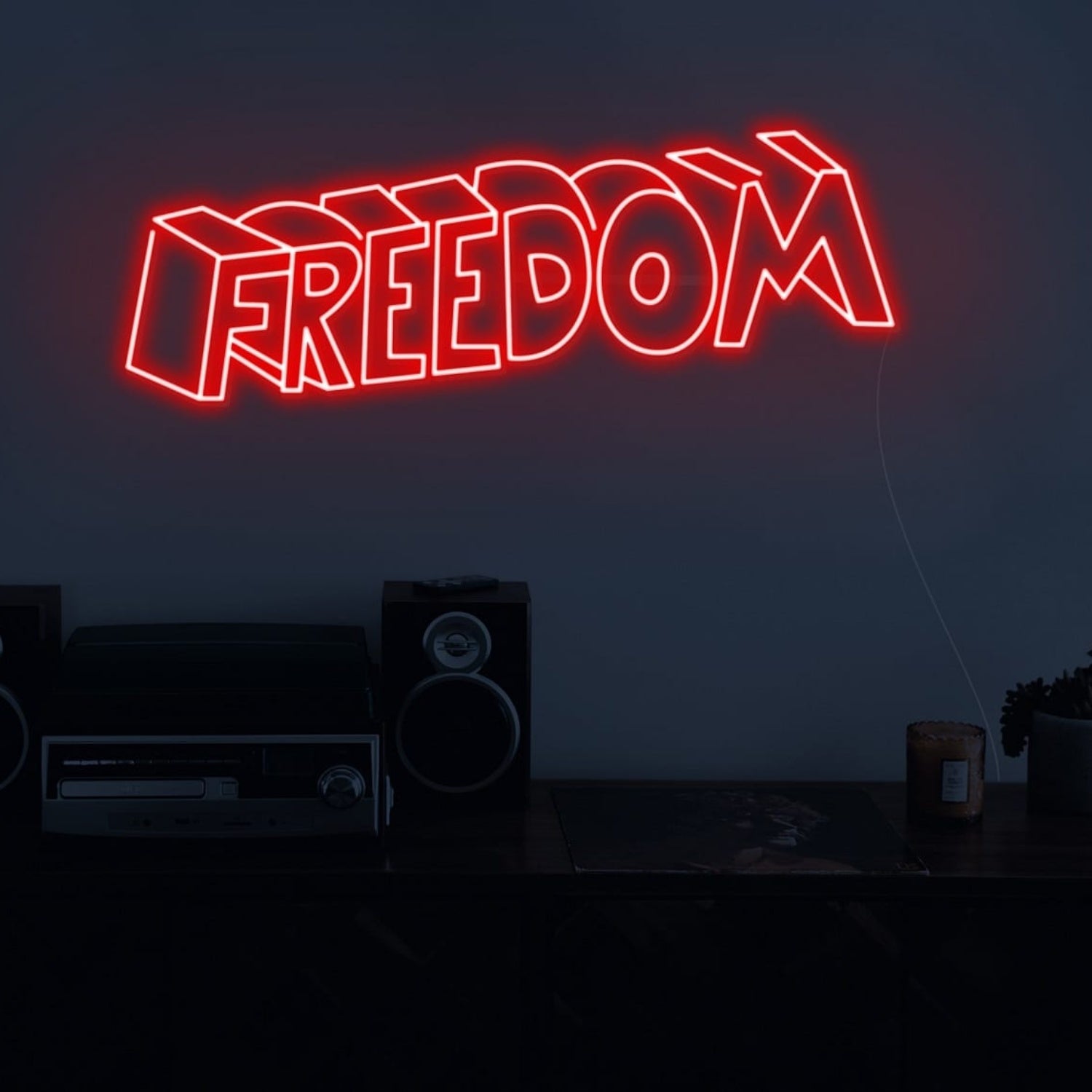 Freedom Led Neon Sign Wall Art | Shineneon