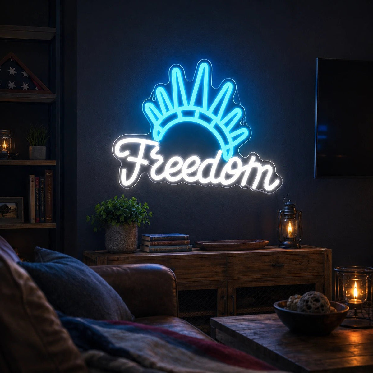 Freedom Man Cave LED Neon Sign - Shineneon