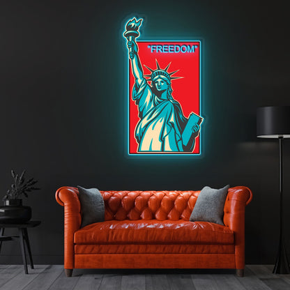 Freedom Neon X Acrylic Artwork | Shineneon