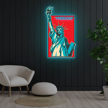 Freedom Neon X Acrylic Artwork - Shineneon