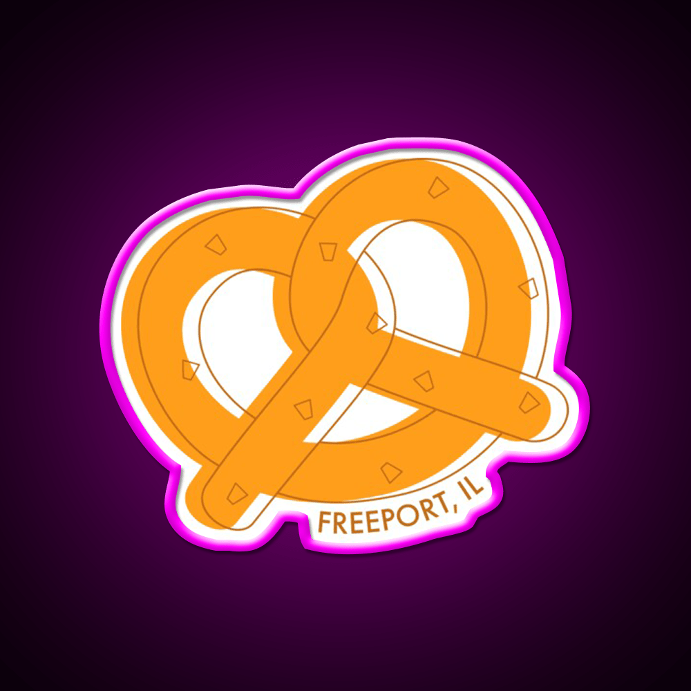 Freeport Pretzels Snack Food Led Neon Sign Rgb Color - Shineneon