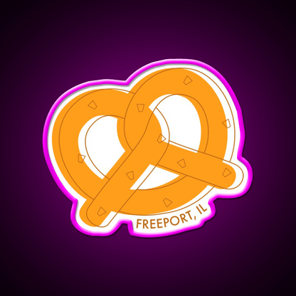 Freeport Pretzels Snack Food Led Neon Sign Rgb Color - Shineneon