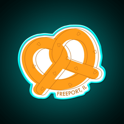 Freeport Pretzels Snack Food Led Neon Sign Rgb Color - Shineneon