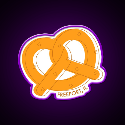 Freeport Pretzels Snack Food Led Neon Sign Rgb Color - Shineneon