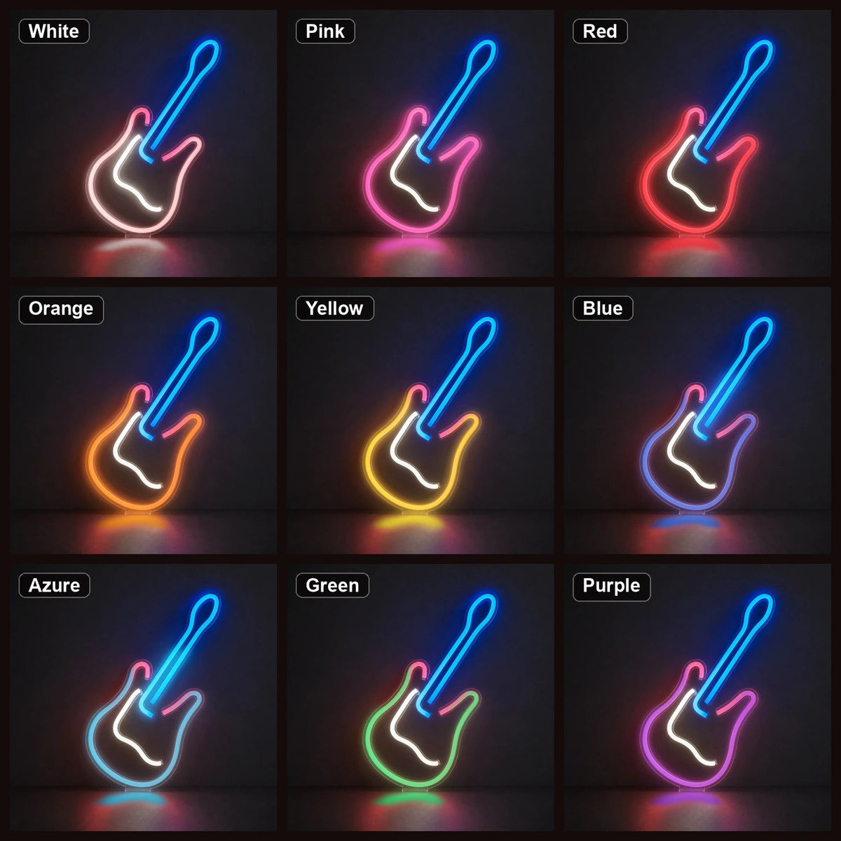 Freestanding Electric Guitar LED Neon Sign - Shineneon