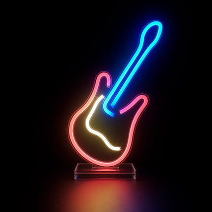 Freestanding Electric Guitar LED Neon Sign Home Bar Wall Decoration main product image