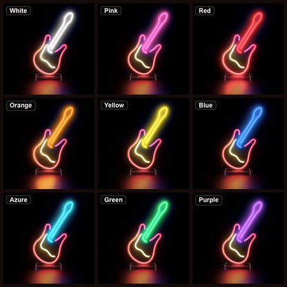 Freestanding Electric Guitar LED Neon Sign Home Bar Wall Decoration - Shineneon