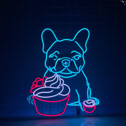 French Bulldog Ice Cream Led Neon Sign | Shineneon