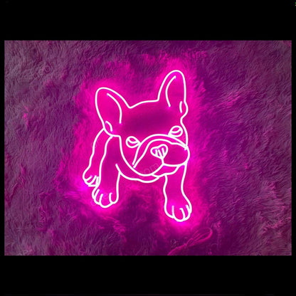 French Bulldog Pink Silhouette Led Neon Sign For Pet Shop Home Decor | Shineneon