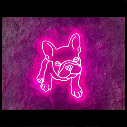 French Bulldog Pink Silhouette Led Neon Sign For Pet Shop Home Decor | Shineneon