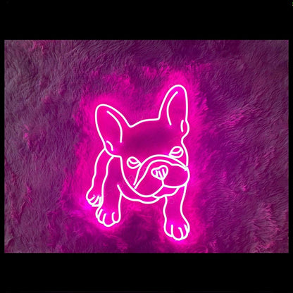 French Bulldog Pink Silhouette Led Neon Sign For Pet Shop Home Decor | Shineneon