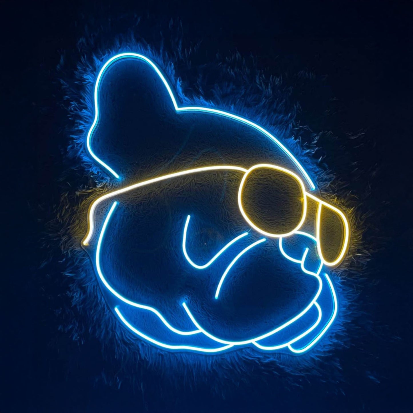 French Bulldog With Sunglasses Led Neon Sign