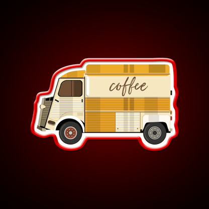 French Classic Van Truck Fast Food Led Neon Sign For Burger Place Rgb Color - Shineneon