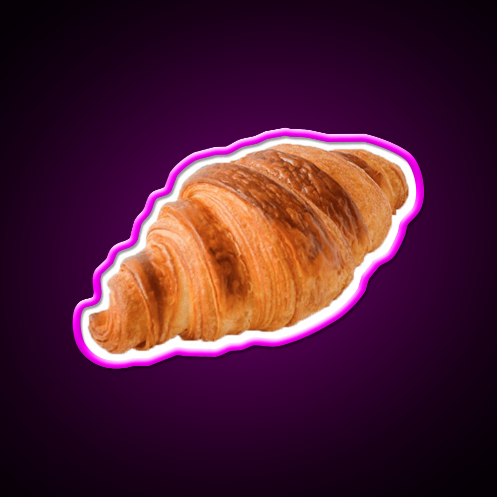 French Croissant Snack Food Led Neon Sign Rgb Color - Shineneon