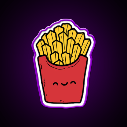 French Fries Fast Food Led Neon Sign For Burger Place Burger Led Sign Rgb Color - Shineneon