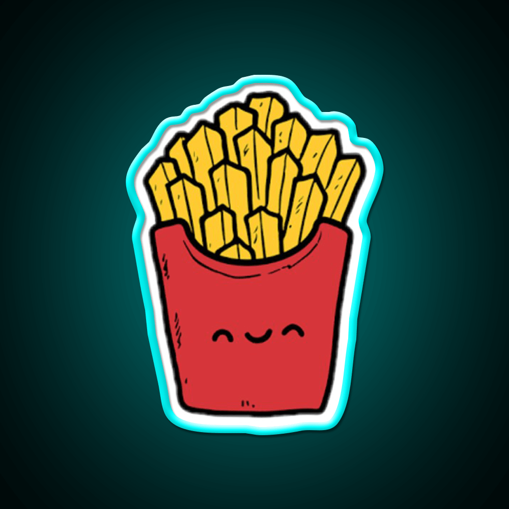 French Fries Fast Food Led Neon Sign For Burger Place Burger Led Sign Rgb Color - Shineneon