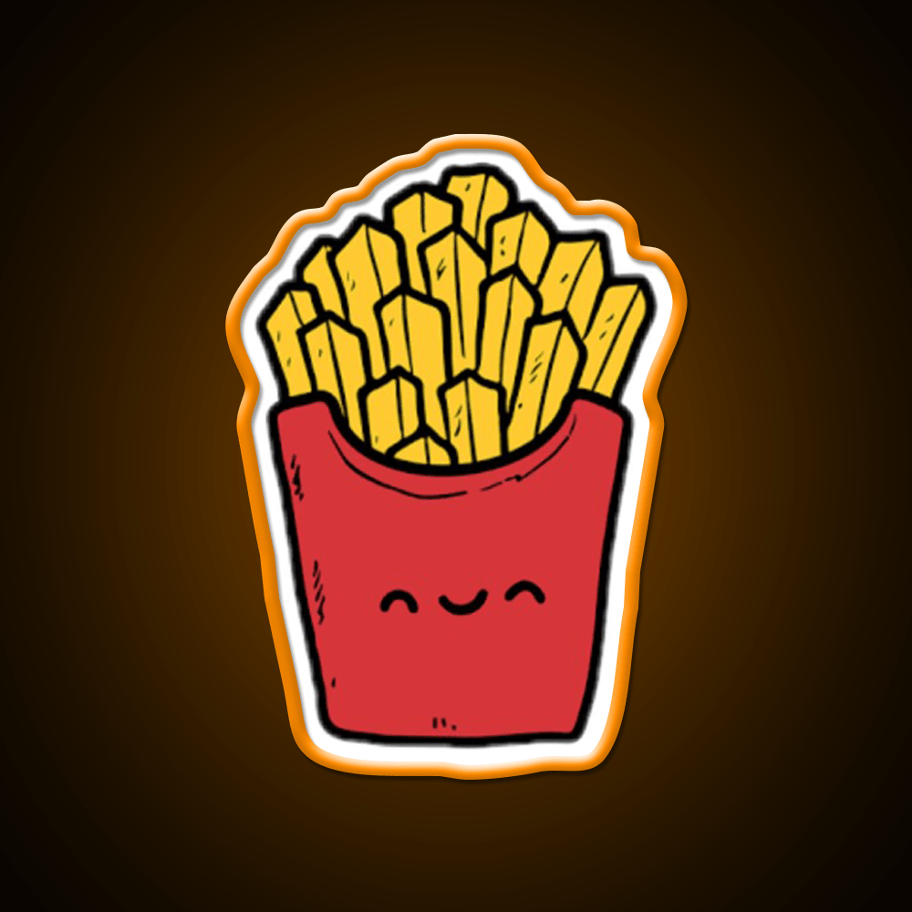 French Fries Fast Food Led Neon Sign For Burger Place Burger Led Sign Rgb Color - Shineneon