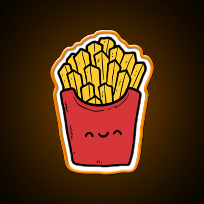 French Fries Fast Food Led Neon Sign For Burger Place Burger Led Sign Rgb Color - Shineneon