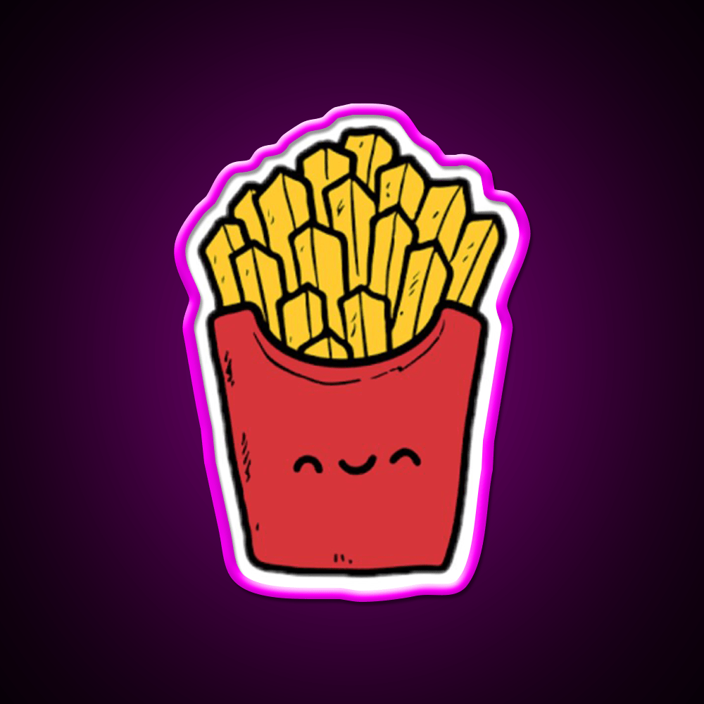French Fries Fast Food Led Neon Sign For Burger Place Burger Led Sign Rgb Color - Shineneon