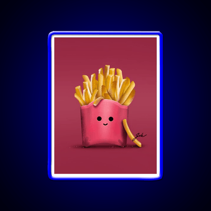 French Fries Fast Food Led Neon Sign For Burger Place Diner Neon Sign Rgb Color - Shineneon