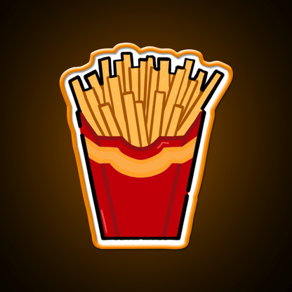 French Fries Fast Food Led Neon Sign For Burger Place Fries Neon Sign Rgb Color - Shineneon