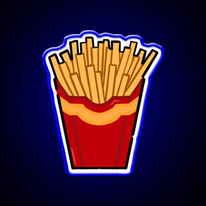 French Fries Fast Food Led Neon Sign For Burger Place Fries Neon Sign Rgb Color - Shineneon