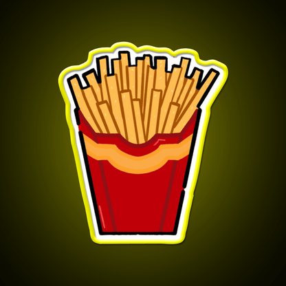 French Fries Fast Food Led Neon Sign For Burger Place Fries Neon Sign Rgb Color - Shineneon