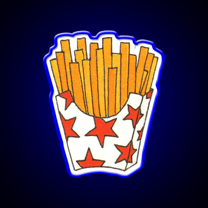 French Fries Fast Food Led Neon Sign For Burger Place Led Sign Rgb Color - Shineneon
