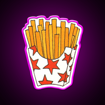 French Fries Fast Food Led Neon Sign For Burger Place Led Sign Rgb Color - Shineneon