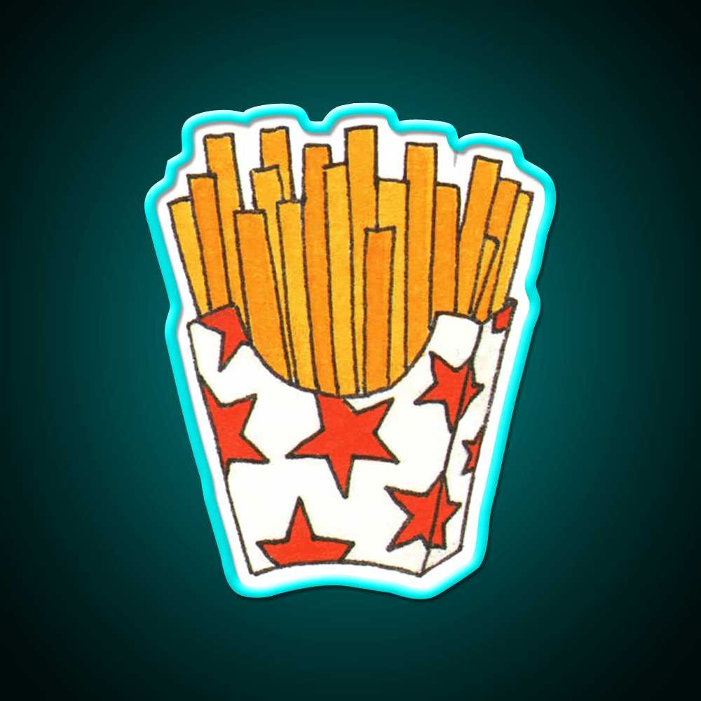 French Fries Fast Food Led Neon Sign For Burger Place Led Sign Rgb Color - Shineneon