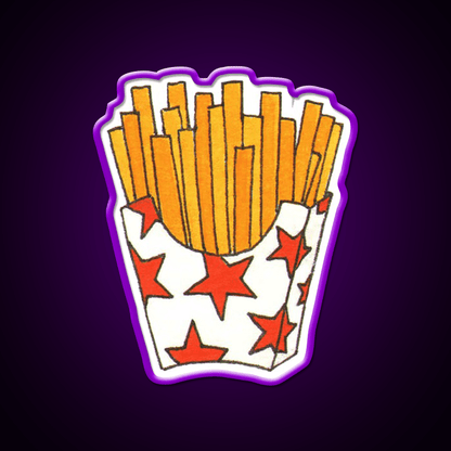 French Fries Fast Food Led Neon Sign For Burger Place Led Sign Rgb Color - Shineneon