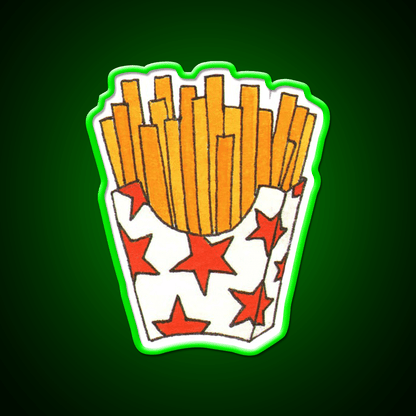 French Fries Fast Food Led Neon Sign For Burger Place Led Sign Rgb Color - Shineneon