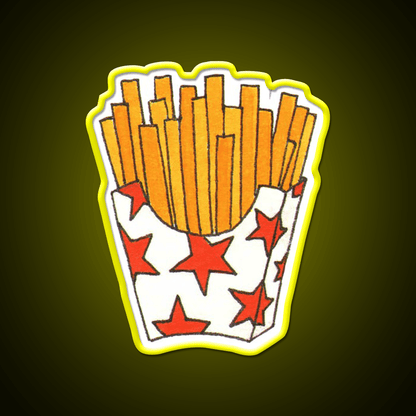 French Fries Fast Food Led Neon Sign For Burger Place Led Sign Rgb Color - Shineneon