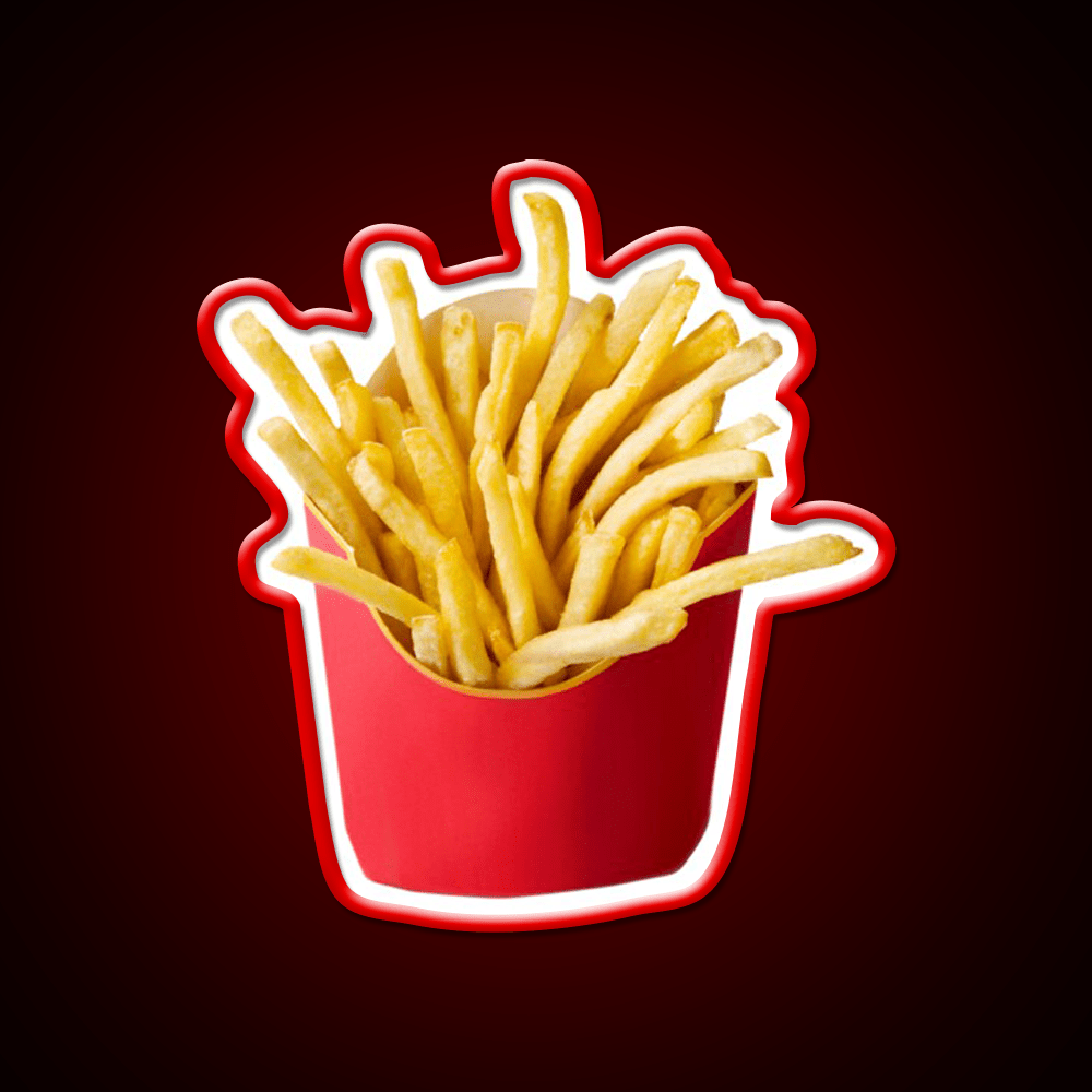 French Fries Fast Food Led Neon Sign For Burger Place Neon Sign Rgb Color - Shineneon