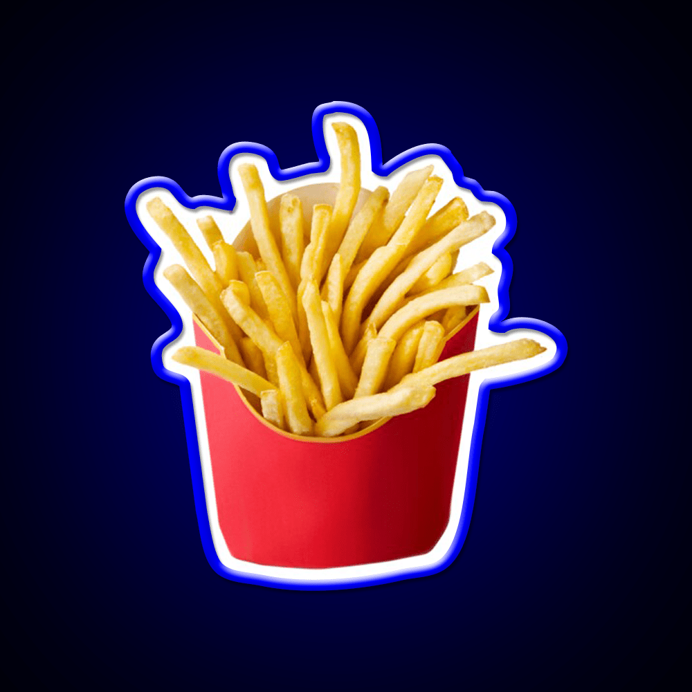French Fries Fast Food Led Neon Sign For Burger Place Neon Sign Rgb Color - Shineneon