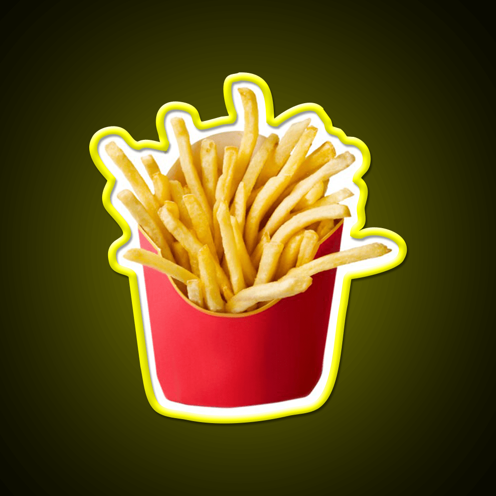 French Fries Fast Food Led Neon Sign For Burger Place Neon Sign Rgb Color - Shineneon