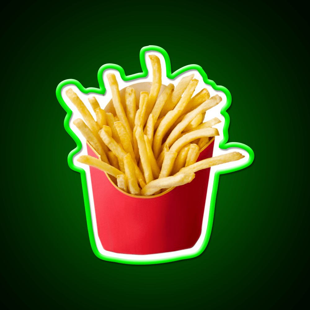 French Fries Fast Food Led Neon Sign For Burger Place Neon Sign Rgb Color - Shineneon