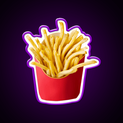 French Fries Fast Food Led Neon Sign For Burger Place Neon Sign Rgb Color - Shineneon