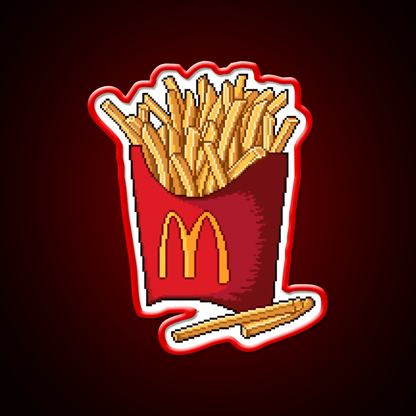 French Fries Fast Food Led Neon Sign For Burger Place Open Food Sign Rgb Color - Shineneon