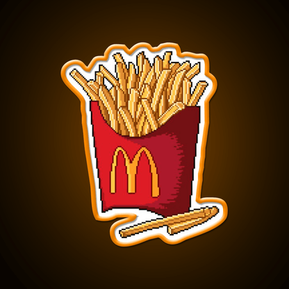 French Fries Fast Food Led Neon Sign For Burger Place Open Food Sign Rgb Color - Shineneon