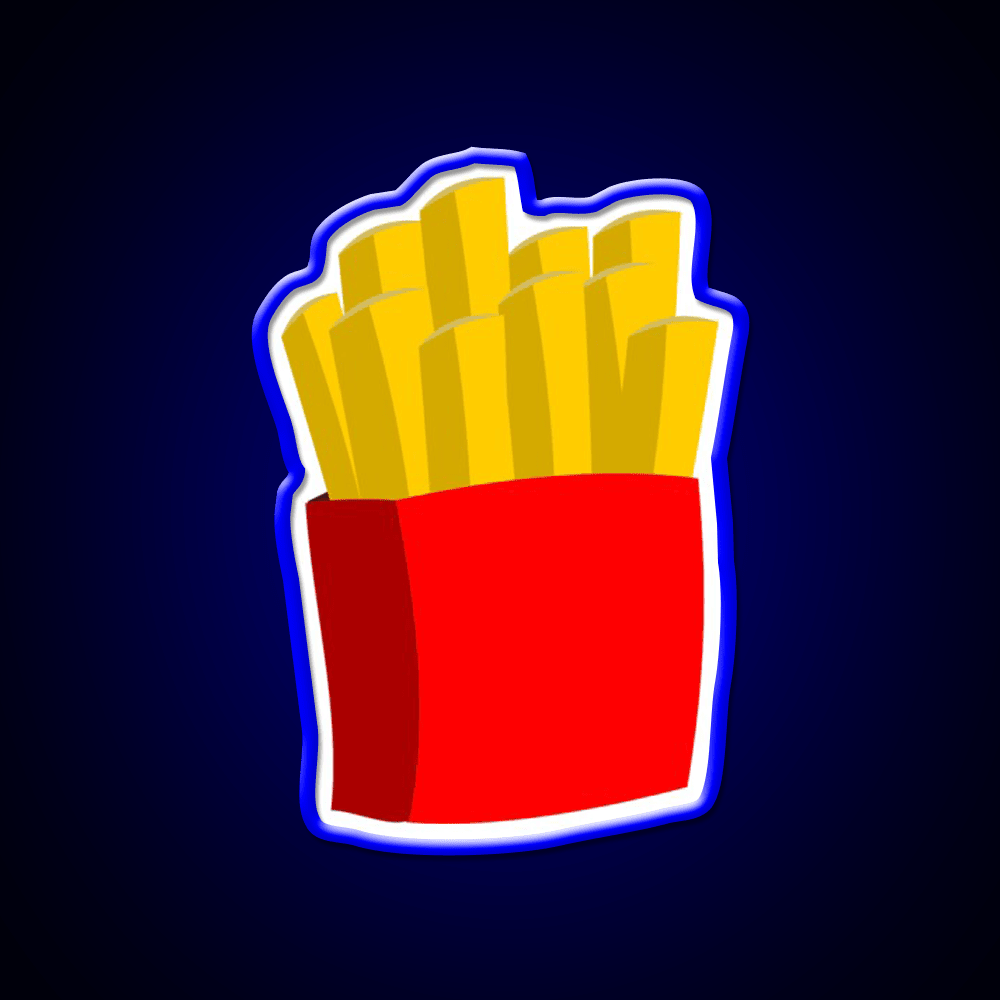 French Fries Fast Food Led Neon Sign For Burger Place Open Led Sign Rgb Color - Shineneon