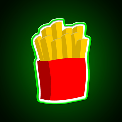 French Fries Fast Food Led Neon Sign For Burger Place Open Led Sign Rgb Color - Shineneon