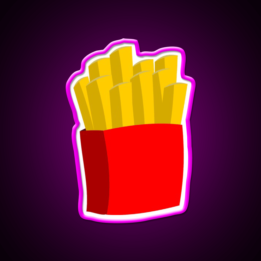 French Fries Fast Food Led Neon Sign For Burger Place Open Led Sign Rgb Color - Shineneon