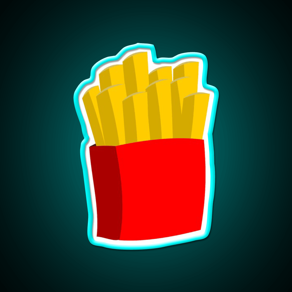 French Fries Fast Food Led Neon Sign For Burger Place Open Led Sign Rgb Color - Shineneon