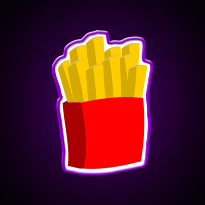 French Fries Fast Food Led Neon Sign For Burger Place Open Led Sign Rgb Color - Shineneon