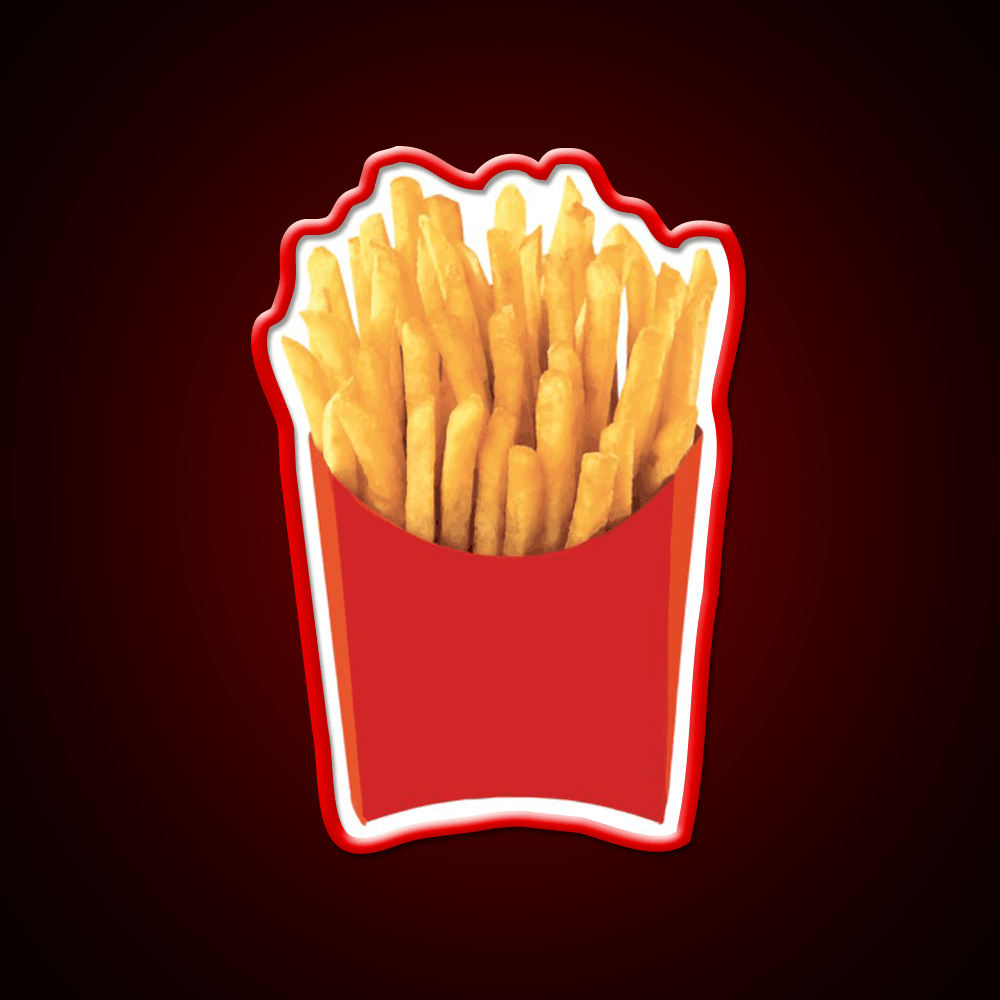 French Fries Fast Food Led Neon Sign For Burger Place Restaurant Neon Sign Rgb Color - Shineneon