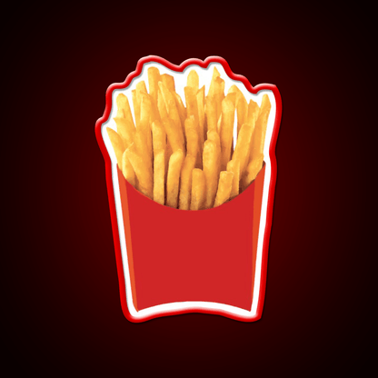 French Fries Fast Food Led Neon Sign For Burger Place Restaurant Neon Sign Rgb Color - Shineneon