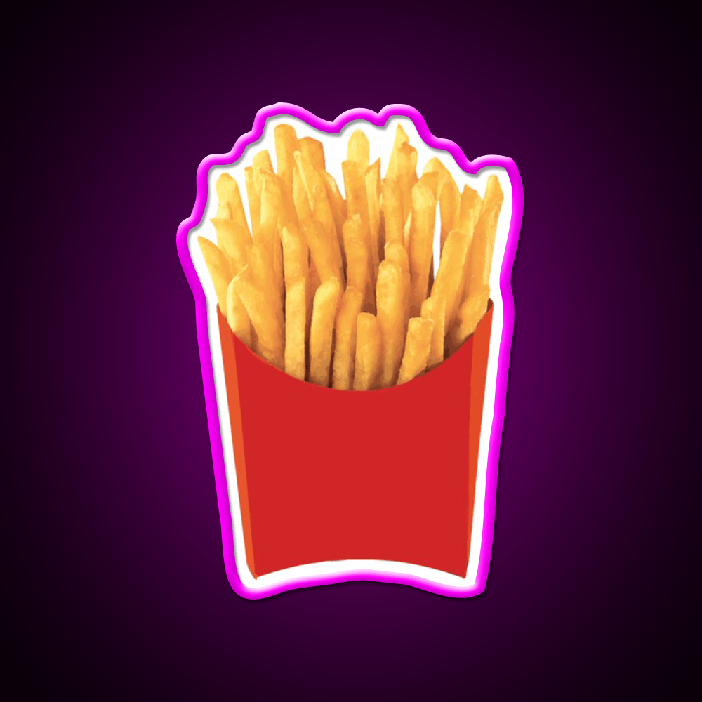 French Fries Fast Food Led Neon Sign For Burger Place Restaurant Neon Sign Rgb Color - Shineneon