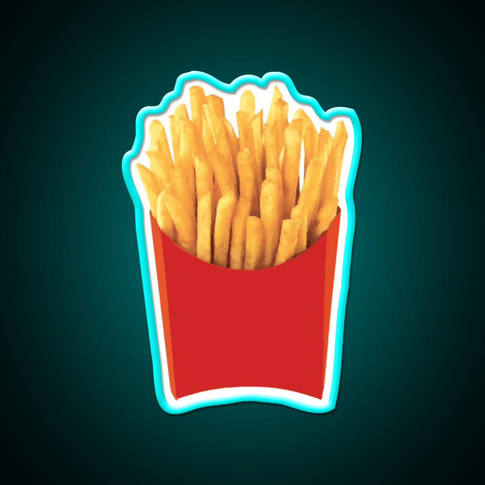 French Fries Fast Food Led Neon Sign For Burger Place Restaurant Neon Sign Rgb Color - Shineneon