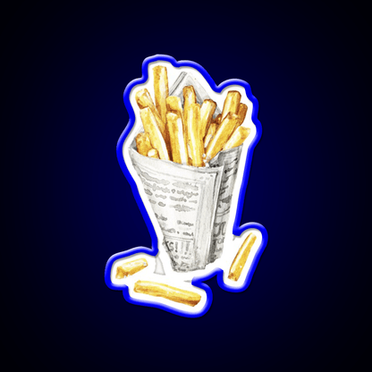 French Fries Fast Food Led Neon Sign For Burger Place Rgb Color - Shineneon